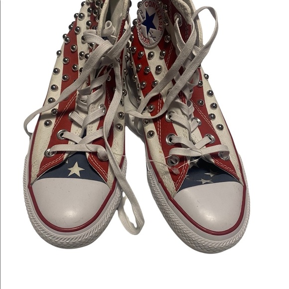 WOMEN Converse CTAS Studded Americana High Top sneakers size 7 like new - Picture 2 of 6